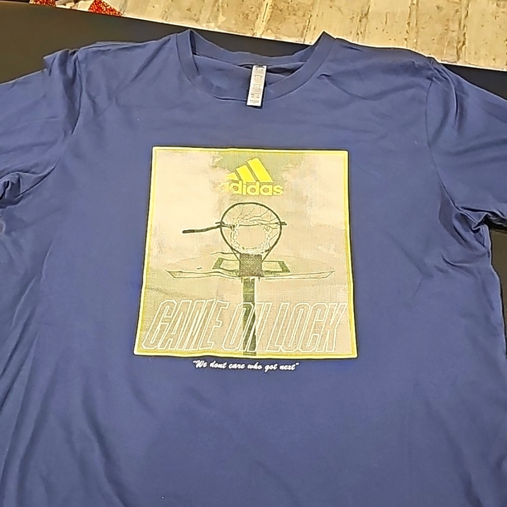Men's blue Adidas tee